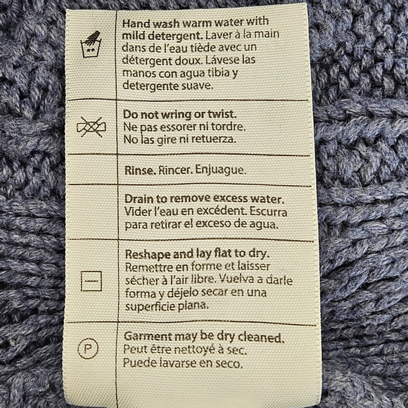 Carhartt Womens XS Cable Knit Turtleneck Sweater Blue 100719 - Picture 14 of 16